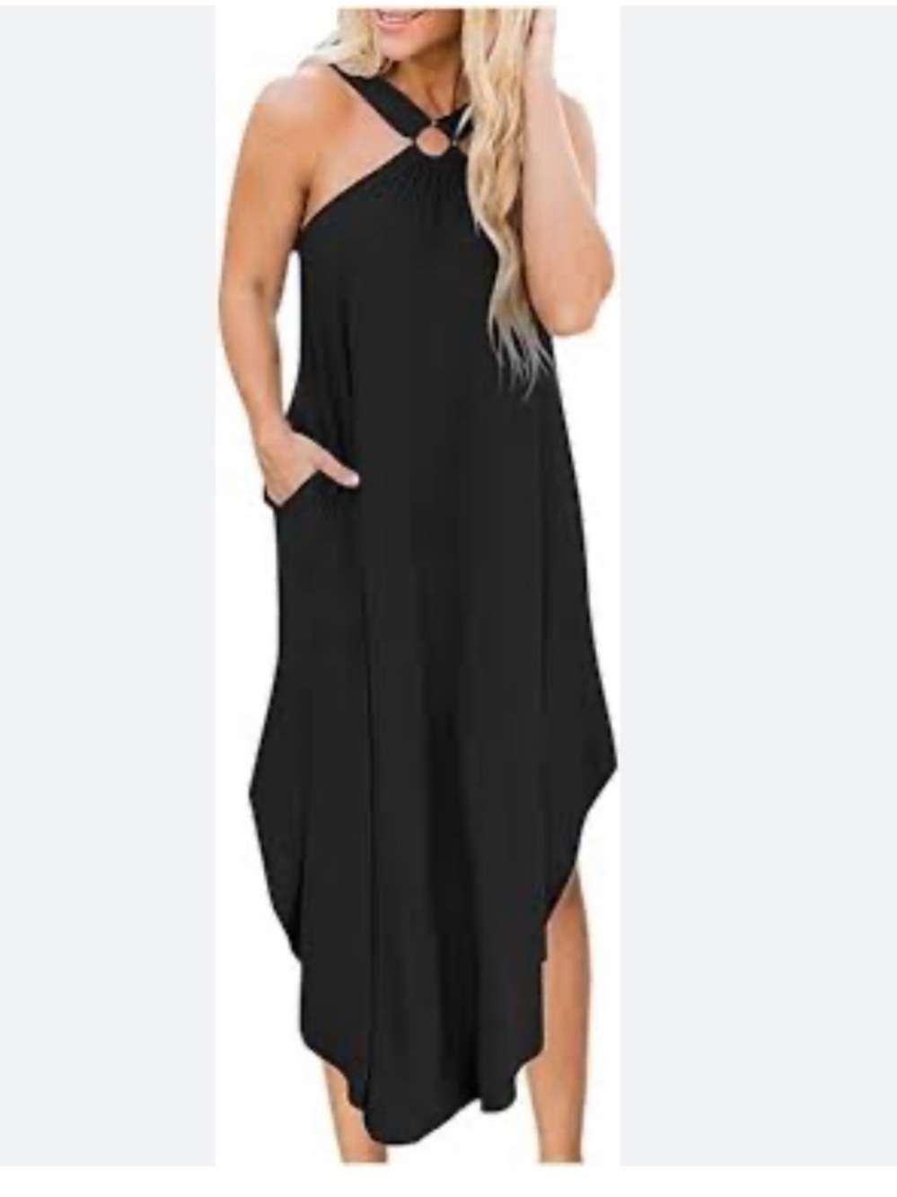 Summer Maxi Dress O Ring Halter